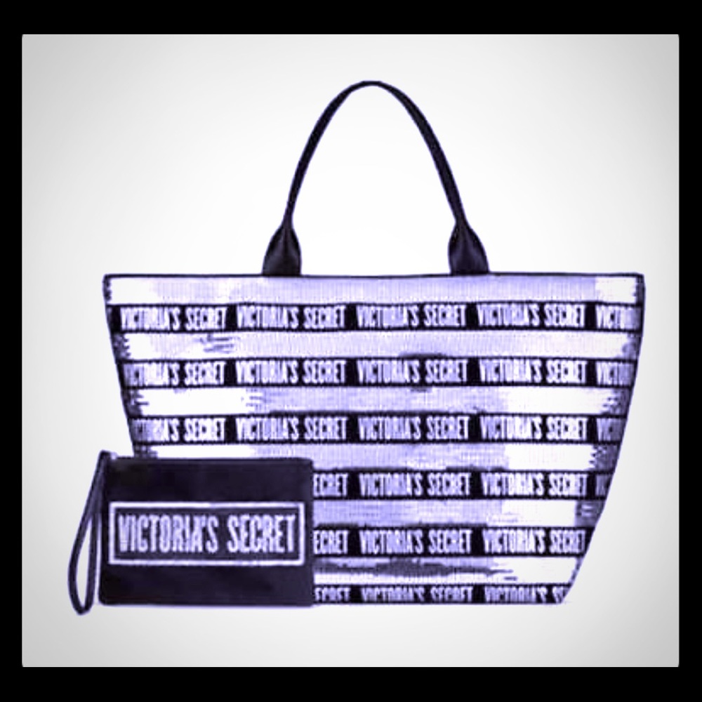 BNWT Victoria’s Secret tote bag and clutch